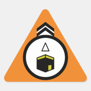 Qibla direction square sticker