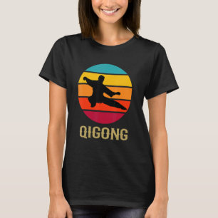 Qigong Vintage Sunset Chinese Martial Arts Style T-Shirt