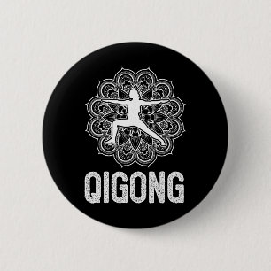 Qigong Yin Yang Martial Arts Tai Chi Yoga Meditati 6 Cm Round Badge