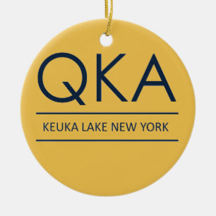 QKA Keuka Lake New York Ceramic Tree Decoration