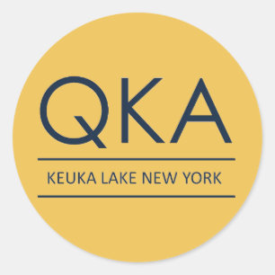 QKA Keuka Lake New York Classic Round Sticker
