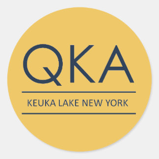 QKA Keuka Lake New York Classic Round Sticker