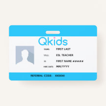 QKids ESL Teacher ID