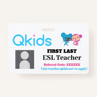 QKIDS ID Card ID Badge