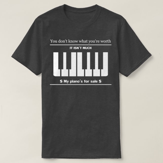 Qotsa I am Designer piano design T-Shirt (Design Front)