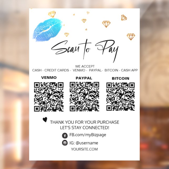 *~* QR 3 PAYMENT Diamonds LIPS Girly Glam (Sheet 2)