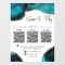 *~* QR 3 PAYMENT Teal AGATE GOLD Window Decal