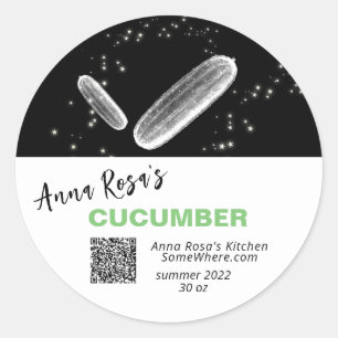*~* QR AP30 CUCUMBER - DEHYDRATED CANNING FREEZE CLASSIC ROUND STICKER