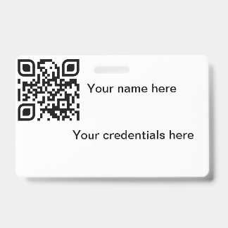 Qr badge  ID badge