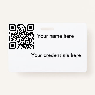 Qr badge  ID badge