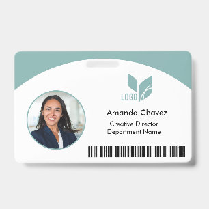 QR Barcode Photo Employee ID Badge