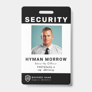 QR Business ID Logo Security Service Employee Ba Badge