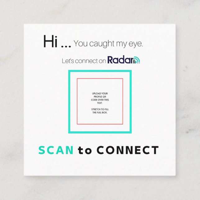 QR Cards, Square, 2.5" x 2.5" Square Business Card (Back)