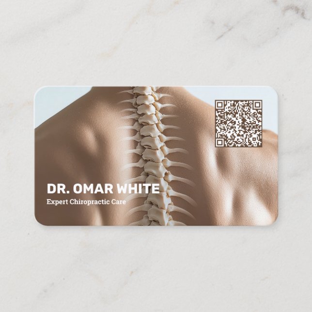 QR Chiropractic Physical Therapist Chiropractor  Business Card (Front)