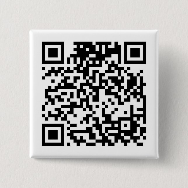 QR Code 15 Cm Square Badge (Front)