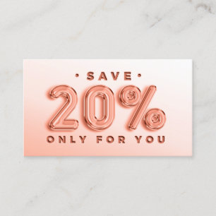 QR CODE 20%OFF DICOUNT PROMOTIONAL INSERT BLUSH