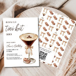 QR Code A Tini Bit Older Espresso Martini Birthday Invitation<br><div class="desc">Celebrate in sophisticated style with our A Tini Bit Older Espresso Martini Birthday Party Invitation! This chic invitation features a sleek design, complete with a playful nod to espresso martinis, setting the perfect tone for a trendy and elegant celebration. Ideal for those who appreciate a good cocktail and great company,...</div>
