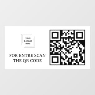QR Code Access Control Business Window Cling