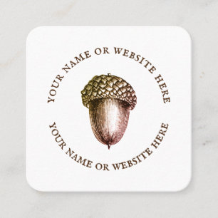 QR Code Acorn Logo Social Media Square Business Card