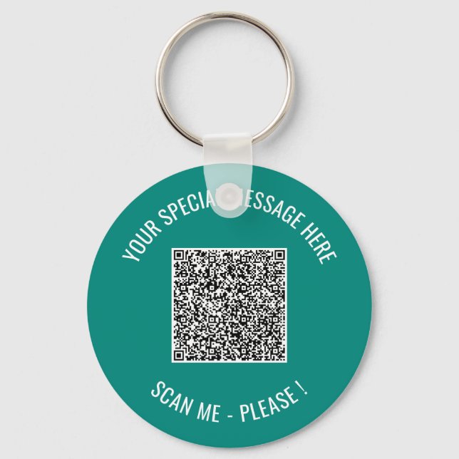 QR Code Add Special Message Keychain Surprise Gift (Front)