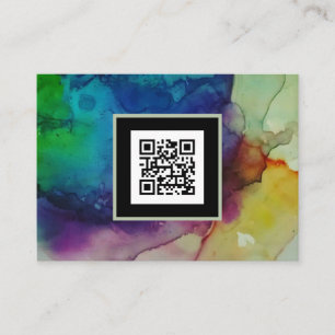 QR Code All Sizes Square Business Card