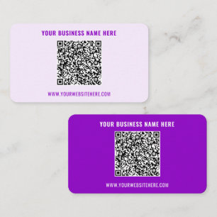 QR Code and Custom Text and Colours Business Card