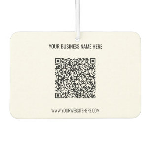 QR Code and Custom Text Business Air Freshener