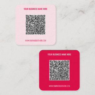 QR Code and Custom Text Business Card Your Colours