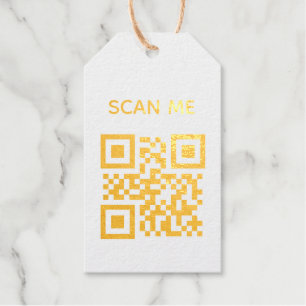 QR code and custom text  Gift Tags