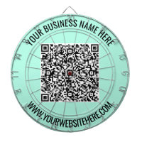 QR Code and Custom Text Personalised Dart Board