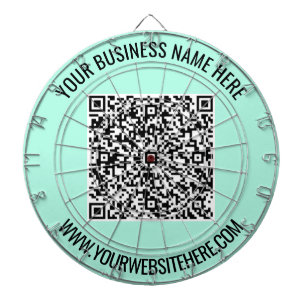 QR Code and Custom Text Personalised Dart Board