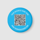 QR Code and Custom Text Professional Magnet<br><div class="desc">Custom Colors and Font - Magnet with Your QR Code and Custom Text Professional Personalized Business Name Website Promotional Compan Magnets / Gift - Add Your QR Code - Image or Logo / Name - Company / Website or E-mail or Phone - Contact Information / Address - Resize and Move...</div>