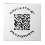 QR Code and Custom Text Professional Personalised  Ceramic Tile<br><div class="desc">QR Code and Custom Text Professional Personalised Business Name Website Promotional Company Supplies / Gift - Add Your QR Code - Image or Logo / Name - Company / Website or E-mail or Phone - Contact Information / Address or Remove - Resize and Move or Remove / Add Elements -...</div>