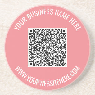 QR Code and Custom Text Professional Personalised Coaster