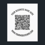 QR Code and Custom Text Professional Personalised Flyer<br><div class="desc">QR Code and Custom Text Professional Personalised Business Name Website Promotional Company Supplies / Gift - Add Your QR Code - Image or Logo / Name - Company / Website or E-mail or Phone - Contact Information / Address or Remove - Resize and Move or Remove / Add Elements -...</div>