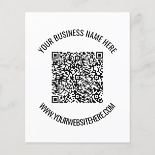 QR Code and Custom Text Professional Personalised Flyer