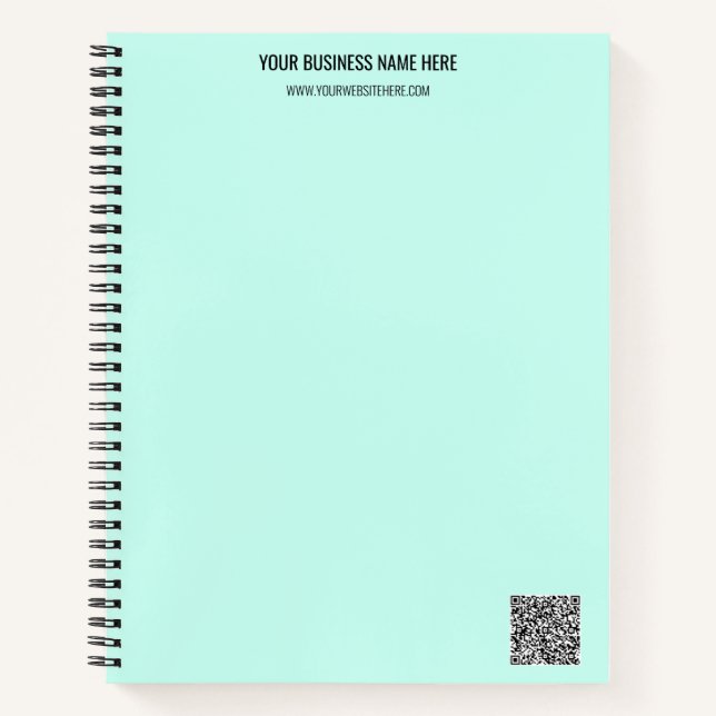 QR Code and Custom Text Professional Personalised Notebook (Front)