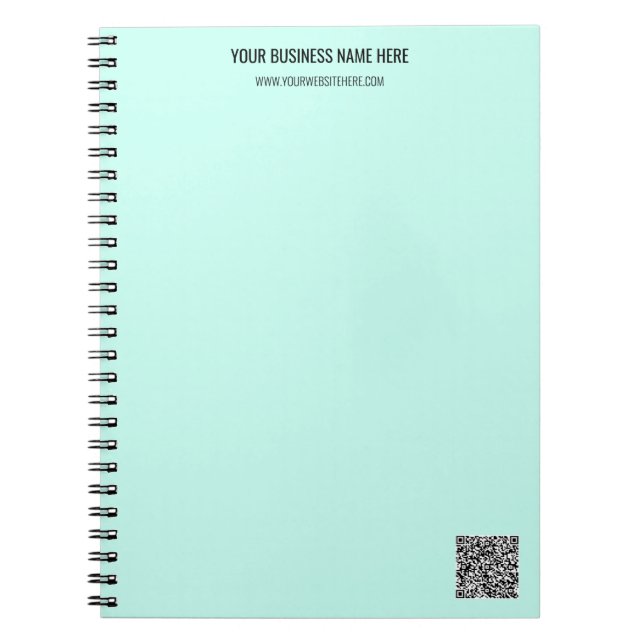 QR Code and Custom Text Professional Personalised Notebook (Front)