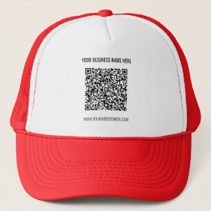 QR Code and Custom Text Professional Personalised Trucker Hat