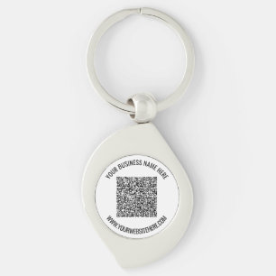 QR Code and Custom Text Professional Personalized  Key Ring