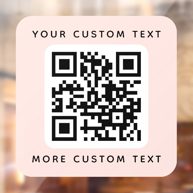 QR code and custom text top and bottom blush pink (Sheet 2)