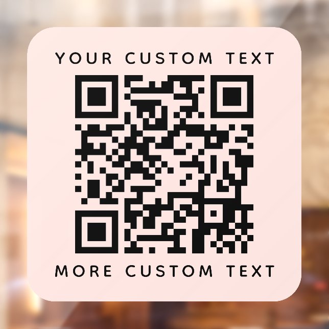QR code and custom text top and bottom blush pink (Sheet 2)