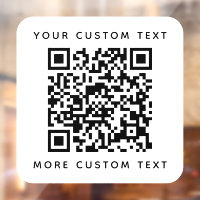 QR code and custom text top and bottom template