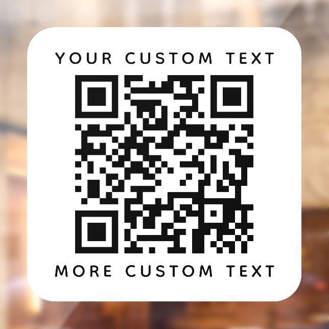QR code and custom text top and bottom template (Sheet 2)