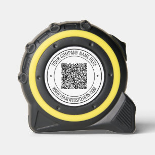 QR Code and Custom Text Your Business Tape Measure 1