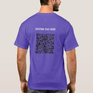 QR Code and Custom Text Your Own Design T-Shirt