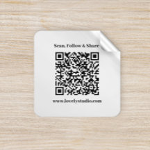 QR code and custom your text stickers