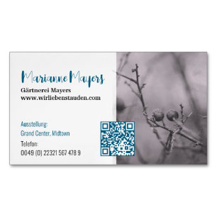 QR code and Photography Magnetic Business Card