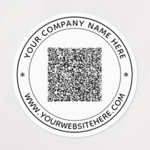 QR code and Text Personalized Business Labels