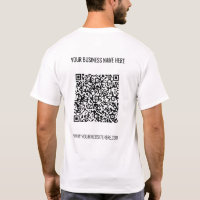 QR Code and Text Professional Personalised T-Shirt